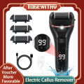 Electric Callus Remover for Feet, Rechargeable Foot Scrubber Foot File Hard Skin Remover Pedicure Tools Set for Feet Electronic Callus Shaver Waterproof Pedicure kit for Cracked Heels and Dead Skin with LED Light and 3 Roller Heads. 
