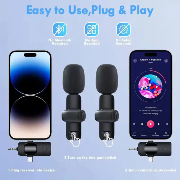 K15%203-in-1%20Wireless%20Clip%20Lavalier%20Microphone%20%E2%80%93%20Perfect%20for%20Vlogging%20&%20Live%20Streaming%20-%20Image%204