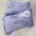 Velvet Comfort Set of 2 Cotton Pillow Cover Case 17x27 Inch for Luxurious Slumber. 