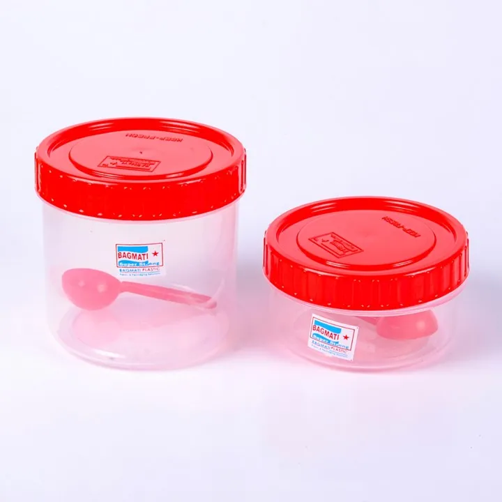 Bagmati%20Set%20Of%2009%20Plain%20Small%20&%20Medium%20Plastic%20Utility%20Containers%20With%20Spoon%20-%20-%20Image%202