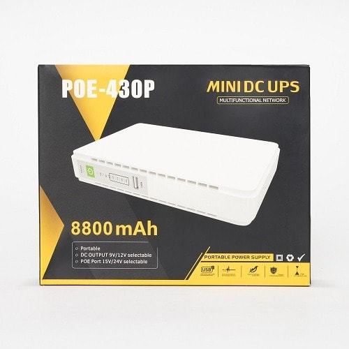 Mini dc ups for routers and modems 8800mah