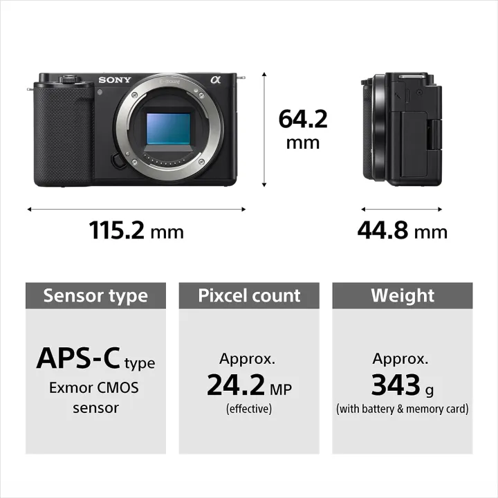 Sony%20Alpha%20ZV-E10L%2024.2%20Mega%20Pixel%20Mirrorless%20vlog%20Camera%20with%2016-50%20mm%20Lens,%20Bag%20and%2016%20GB%20card%20-%20Image%203
