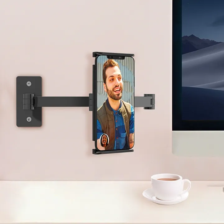 Wall-Mounted,%20Foldable%20Tablet%20Arm%20for%20Kitchen%20Use,%20Adjustable%20for%204.7-12.9%20Inch%20Mobile%20Phones%20and%20Tablets,%20White%20-%20Image%206