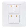 White 4 Gang Switch White (3*3). 