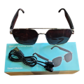 Smart Bluetooth Audio Sunglasses – New Black | Voice Assistant, Open-Ear Speakers, UV Protection, Hands-Free Control Glasses - Ojustore. 