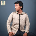 Zoot Cargo Shirt for Men - Casual Shirt with Cargo Jacket Style_beige color. 