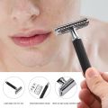 Double Edge Safety Razor Stainless Steel Manual Shaving Razor Long Handle Traditional Razor. 