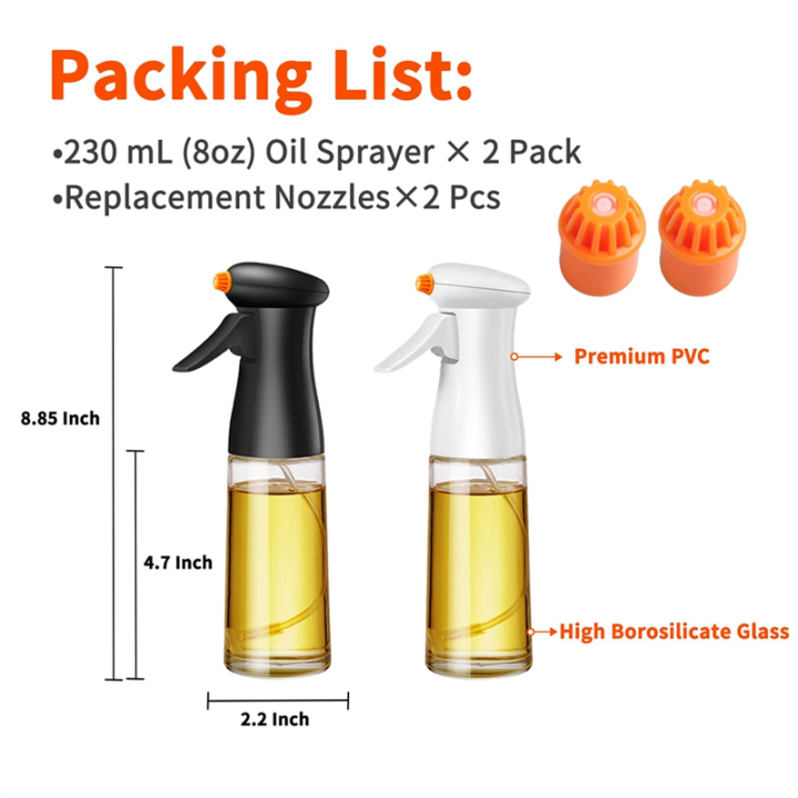 NAMUNY%20Oil%20Sprayer%20for%20Cooking,%20Olive%20Oil%20Sprayer%20Bottle,%20Oil%20Bottle,%202%20Pack%20230Ml%20Oil%20Bottle%20for%20BBQ%20Baking%20-%20Image%203