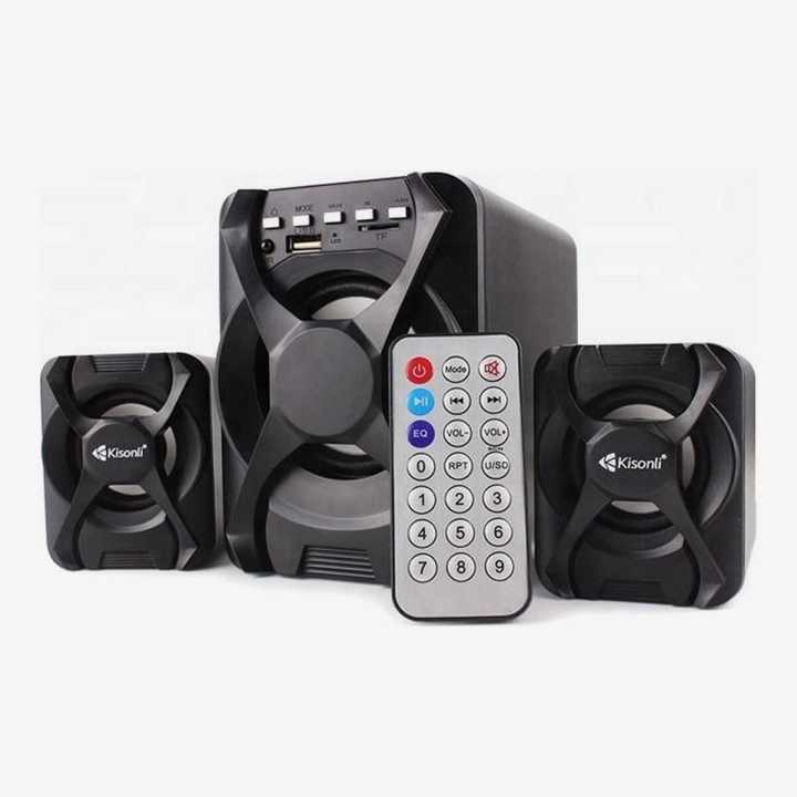 Kisonli  U-2500 Bluetooth Usb 2.1 Portable Computer Speaker With Fm Black