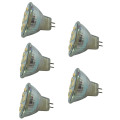 fasdaga 5X 6W GU4(MR11) LED Spotlight MR11 12 SMD 5730 570 DC 12V, Warm White. 
