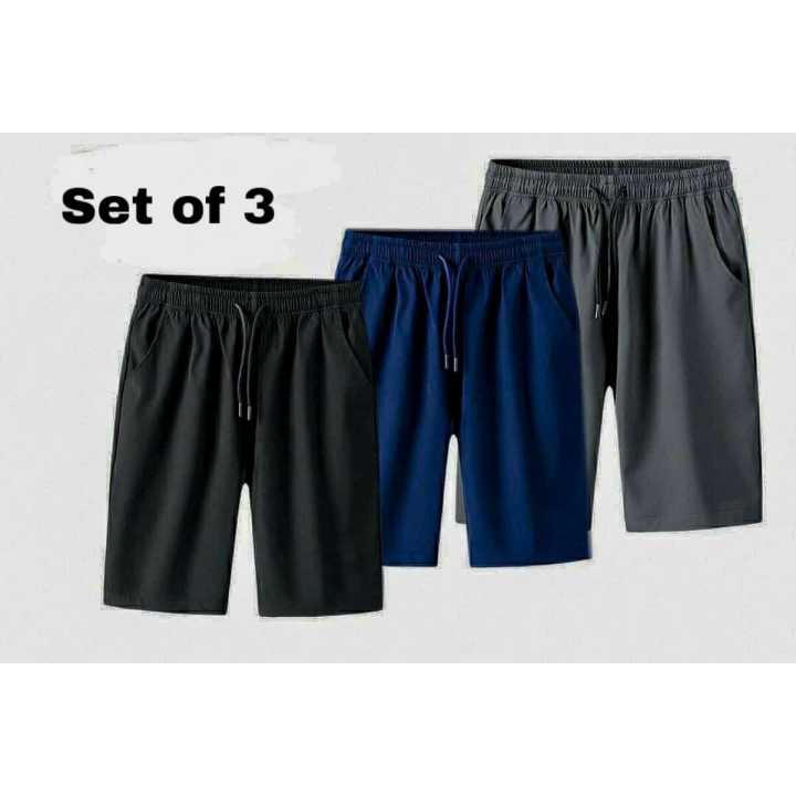 (Set%20Of%203)%20Summer%20Stretchable%20Wrinkle%20Comfortable%20Half-pant%20For%20Summer%20-%20Fashion%20%7C%20Half%20Pants%20For%20Men%20%7C%20Men's%20Wear%20%7C%20-%20Image%204