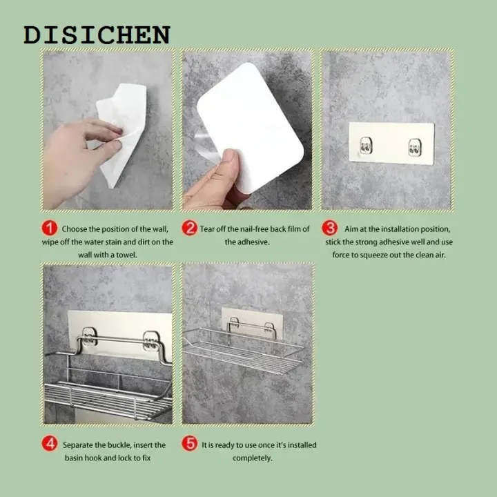 DISICHEN%20Sales%20promotion%20Stainless%20Steel%20Bathroom%20Storage%20Shower%20Shelf%20Punch-Free%20Kitchen%20Toilet%20Wall%20Hanging%20Rack%20Organizer%20Bathroom%20Corner%20Shelves%20Set%20-%20Image%205