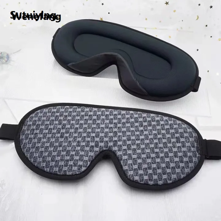 Wenefang%20Sutuiying%201pc%203D%20Contoured%20Cup%20Sleeping%20Mask,%20Breathable%20Black%20Blindfold,%20Bargain%20price%20Profesional%20Block%20Out%20Light,%20Sleep%20Goggles,%20Daily%20Necessities%20-%20Image%203