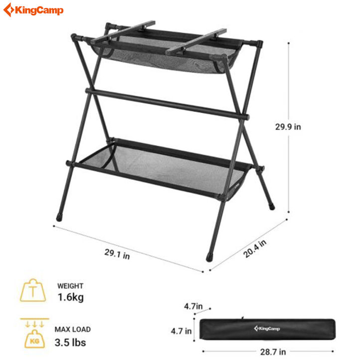 KingCamp%20Portable%20Camping%20Grill%20Folding%20Grill%20Barbecue%20Linghtweight%20Aluminum%20Frame%20with%20Mesh%20Shelf%20Storage%20Rack%20for%20Camp%20Kitchen%20Outdoor%20-%20Image%203