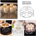 3Pcs/Set Pressure Cooker Accessories Stainless Steel Steam Basket with Egg Steamer Rack, Divider for Kitchen Cooking. 