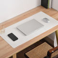 White Mousepad Portable Mouse Pad Large Gaming Waterproof Non-slip PU Leather Suede Desk Mat Computer Keyboard Desk Pad Mats. 
