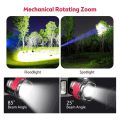 1 Set Rechargeable Head Light 360° Adjustable Angle Headlight Flashlight Motion Sensor for Fishing. 