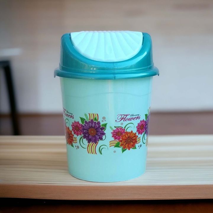 Mini Tiny Desktop Trash Can Dustbin With Swing Lid For Kitchen Room Office And Restaurant