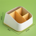 OUMERY Desktop Storage Box Dresser Organizer Multifunctional Desk Organizer Office Stationery Yellow. 