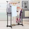 Adjustable Double Pole Telescopic Clothes Rack. 
