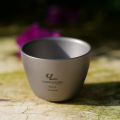 50Ml Outdoor Portable Titanium Tea Cup Titanium Wine Cup Small Tea Cup for Camping Hiking. 