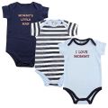 3PCS Newborn Bodysuit Baby Cotton Short Sleeve Bodysuit Summer Breathable Baby clothes 0-12m. 
