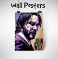 John Wick Vector Wall Poster |Exclusive Release | Wall Posters to Decor your Room | A4 Size | Wall Posters Collection. 