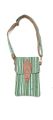 Cotton & AF Leather Mobile Phone Shoulder Bag | Unisex Crossbody Phone Pouch with Zipper Pocket | Stylish Eco-Friendly Everyday Bag (Multiple Colors). 