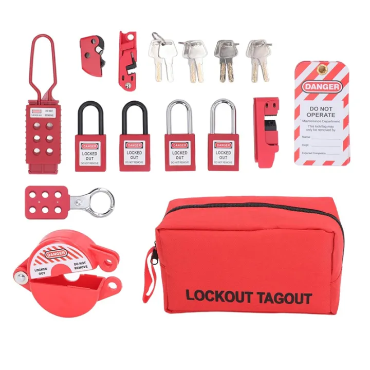 NCANRUI Lockout Tagout Kit, Electrical Safety Lockout Padlocks Kit ...