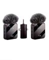 F11-2 Wireless Microphone 3 in 1, Noise Cancellation Wireless Mic for Youtubers, Video Recording, Facebook, Compatible with Type-C. 