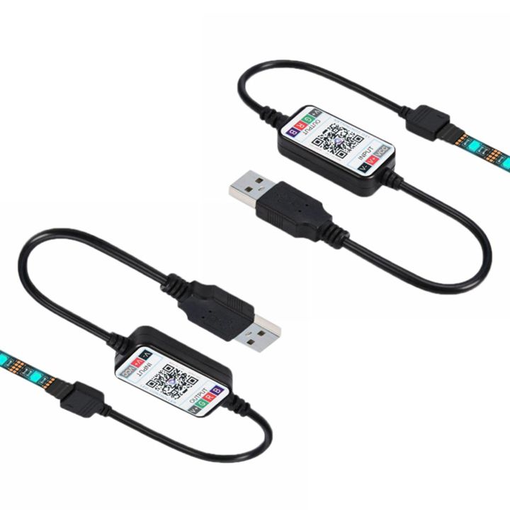 Kqueebee 2X Wireless Bluetooth LED Dimmer Remote Controller DC5-24V Phone APP Connection Control for RGB Light Strip Timer Switch