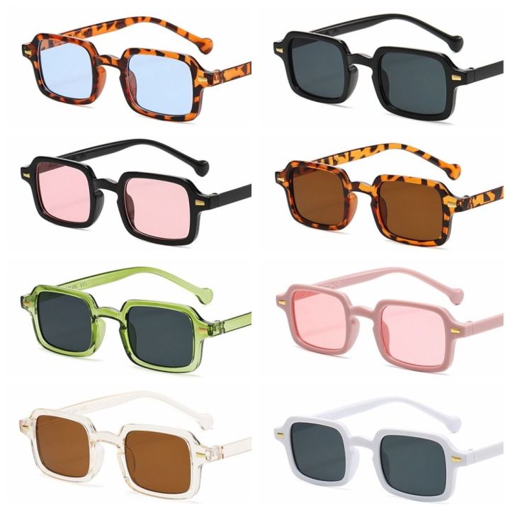 Oversized Square Frame Retro Sunglasses Outdoor Sunscreen Glasses Cool Unisex Leopard Print Sunglasses Vintage Fashion Riding