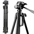 WT-3520 Adjustable Lightweight Handle Retractable Aluminum Alloy Outdoor Rotatable Tripod Stand Anti Slip Foldable Camera Tripod. 