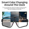 ROCKBROS Photochromic Bicycle Glasses Shades Goggle Large Frame Men Sports Bike Eyewear Sungless Adjustable Cycling Glasses. 