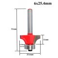 5Pcs 6mm Shank Corner Round Over Router Bit with Flush Milling Cutter. 