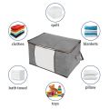 4PCS Large Capacity Clothes Storage Bag,Foldable Blanket Storage Organizers with Clear Window,for Comforters,Bedding. 
