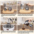 Glass Clear 9 Cup Moka Pot Stainless Steel Thickened Stovetop Espresso Maker Coffee Machine 450ml 15oz Italian Design. 