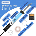 Electric Desoldering Iron + Desoldering Pump, Desoldering Tool Solder Sucker Tool US Plug. 