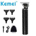 Kemei KM-T9 Clipper HairTrimmer Rechargeable Cordless For Men Beard Trimmer 0mm Baldheaded Hair Clipper Cutting Machine. 
