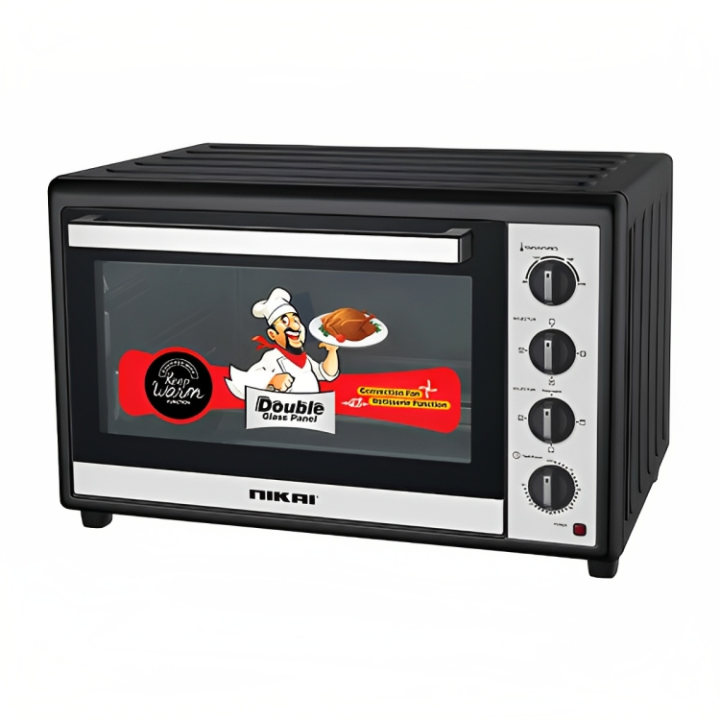 Nikai Black And Silver Electric Oven 100 liters.