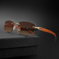 Difutagui New specials CATERSIDE New Punk Rimless Rectangle Sunglasses Men 2021 Fashion High Quality Vintage Trendy Small Frame Sun Glasses Frameless Eyewear UV400. 