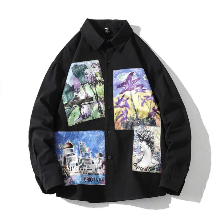 | Instyle Nepal | 916 / C22 Painting Printed Oversize Full Shirt  For Man