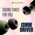 Ultima Atom 820 Earbuds With 25Hrs Playtime | Fast Charging | 13MM Drivers | IPX5 Sweat Proof | ENC Noise Cancellation Bluetooth Wireless Earbuds. 