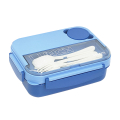 Bento Box, Lunch Box Kids, Bento Lunch Box for Kids/Toddler/Adults, 1300ML-4 Compartment Bento Box Adult Lunch Box Easy to Use 23x16.3cm Blue. 