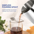 1 PCS 32oz Wax Melting Pot with Pouring Spout and Heat-Resistant Handle Silver for Candle Making. 