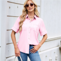Womens Button Down Shirt Pink XXL. 