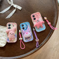 lthmy for VIVO Y36 5G case TPU silicone 3D cartoon plush doll cute shockproof soft case phone cover with lanyard. 