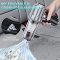 (GGBR) Handheld Car Vacuum Cordless Foldable Car Vacuum with Brushless Motor Hand Car Vacuum Cleaner and Air Duster. 