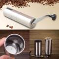 Manual Coffee Grinder Conical Burr Mill Brushed Stainless Steel. 