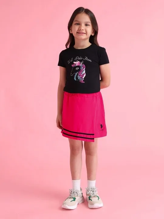 U.S.%20Polo%20Assn.%20Kids%20Girls%20Striped%20Pure%20Cotton%20Skorts%20-%20Image%202